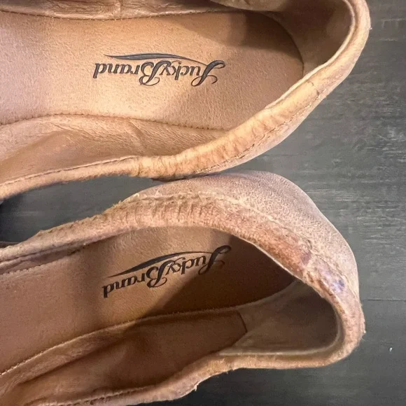 Lucky Brand Santana Square Toe Tan Leather Flats Size 7 - Picture 5 of 6